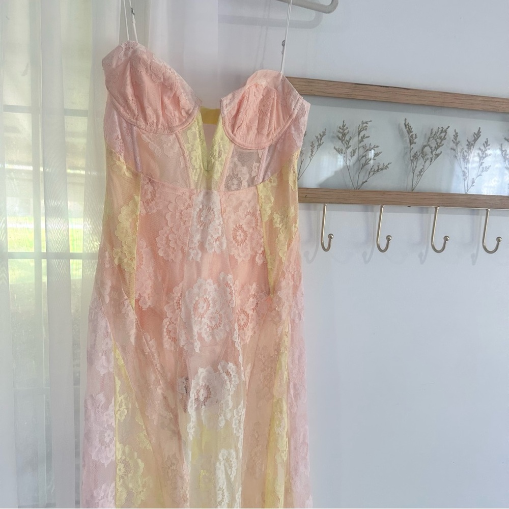 NEW For Love And Lemons Blossom Floral Lace Maxi Festival Dress NWT - Picture 8 of 11